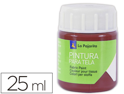 Pintura para tela La Pajarita rojo inglés 25ml.